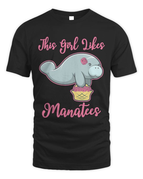Girl Likes Manatees Cute Manatee Flower Sea Animal