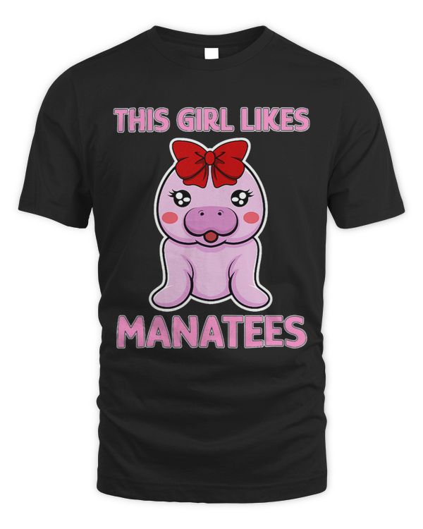 Girl Likes Manatees Cute Pink Manatee Sea Animal