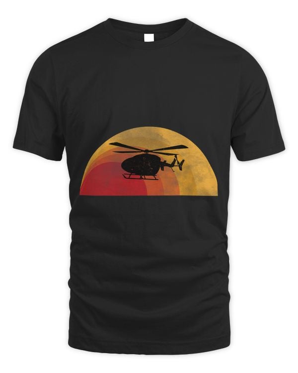 EC135 Retro Vintage Helicopter Pilot Sun