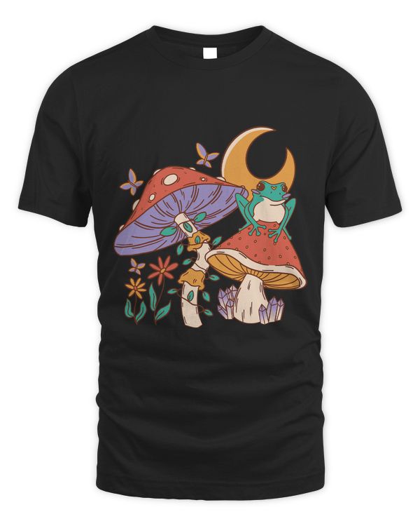 Goblincore Mushroom Frog Fungi Cottagecore Moon Nature
