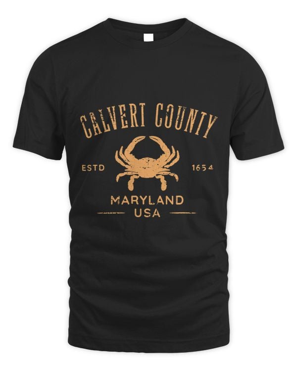 Calvert County Maryland USA Crab Distressed Design