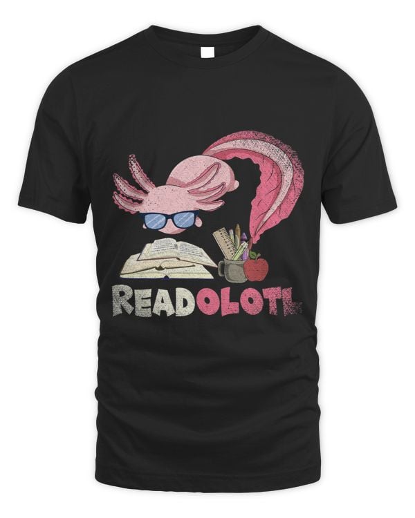 Funny Animal Reading Amphibian Bookworm Readolotl Axolotl