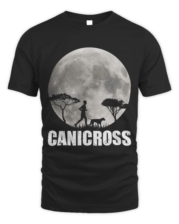 Great Canicross Moon Dog Owner Running With Dogs