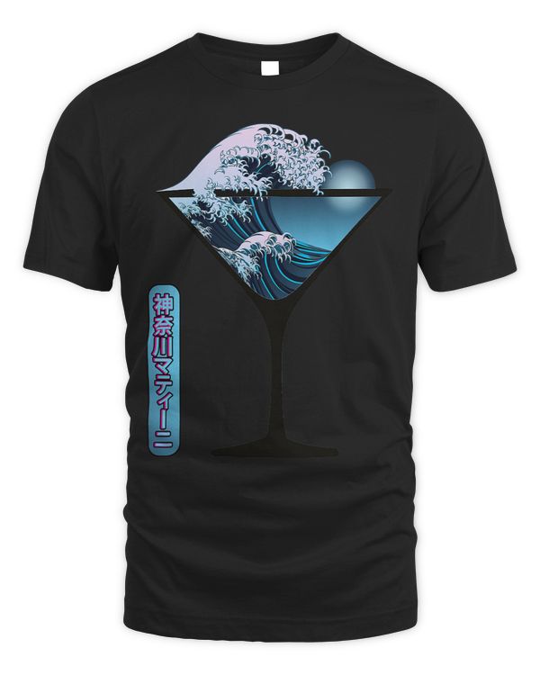 Great Martini Wave off Kanagawa Moon Rise Onion Kanji