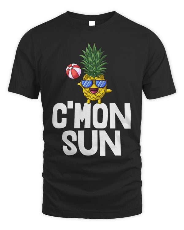 Aloha Cmon Sun TShirt Funny Pineapple Tee Fruit Lover Women22