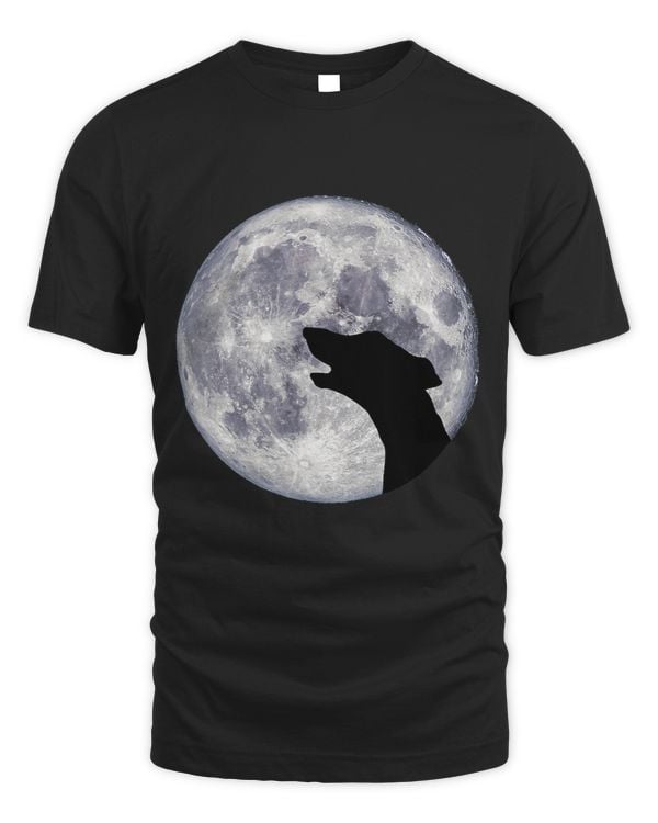 Greyhound Whippet Lurcher Howling or Rooing at the Moon