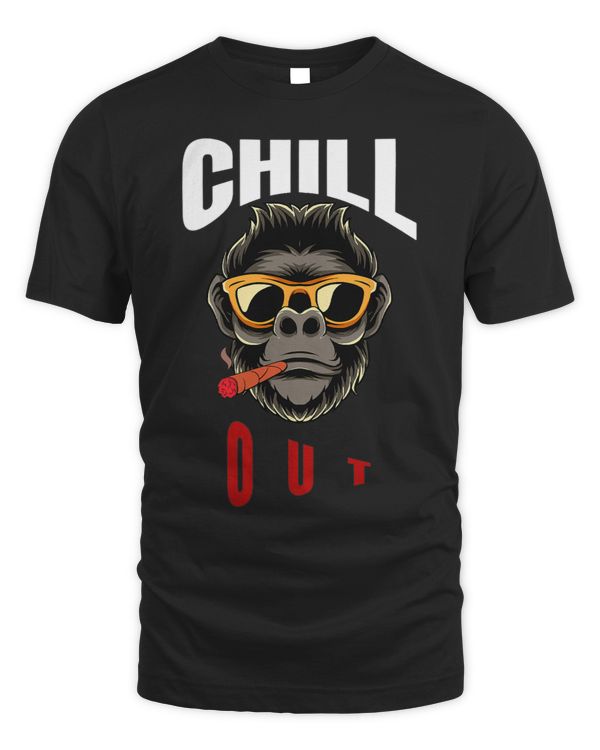 Gorilla with sun glasses Tee smoking gorilla