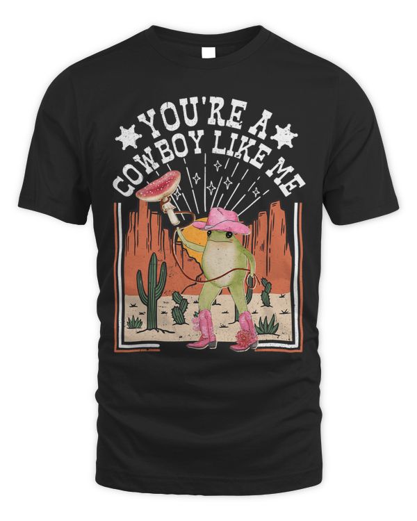 Frog Gift Youre A Cowboy Like Me Funny Frog Pink Cowboy Hat Cowgirl 2
