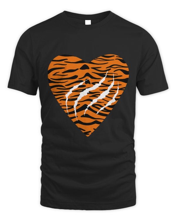 Tiger Heart Tiger Cheetah Leopard Claws Scratch Print