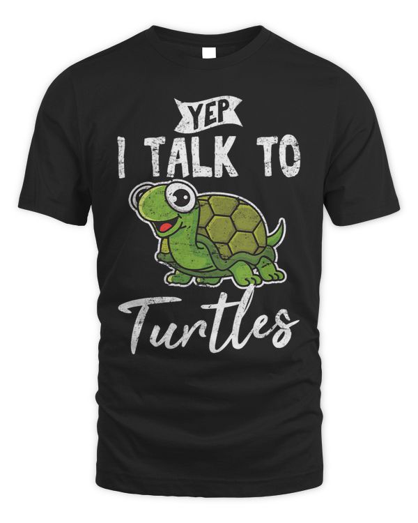 KV9 Turtle Yep I Talk To Turtles Funny Sea Turtle Lover Ocean Tortoise