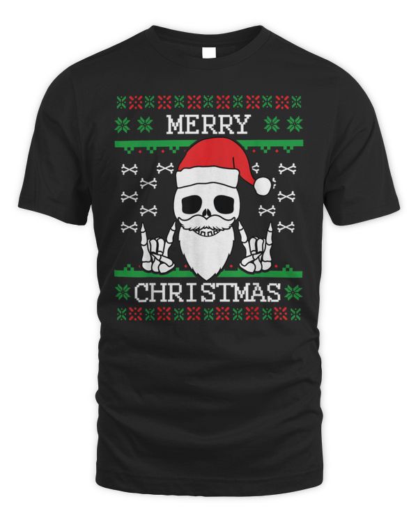 Official 83 Merry Christmas Winter Skull Family Xmas Kids Adults T-Shirts T-Shirt