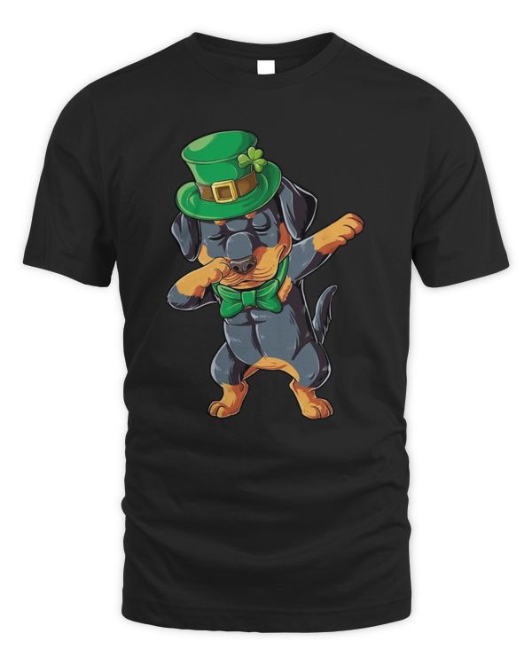 Dabbing Rottweiler Leprechaun