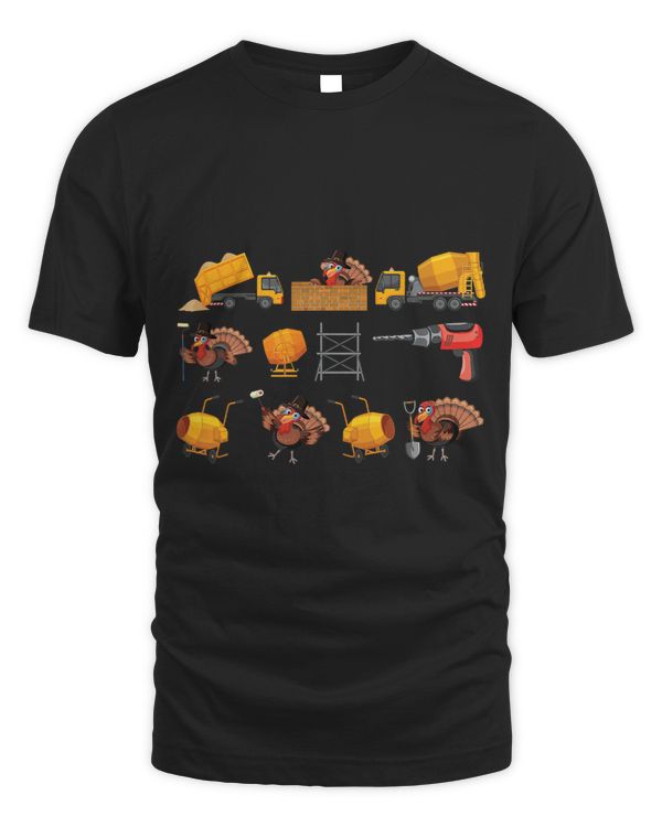 Thanksgiving Turkey Tractor Construction Vehicle Truck45