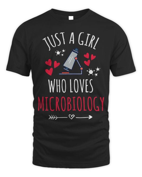 Womens A Girl Who Loves Microbiology Student Microbiologist