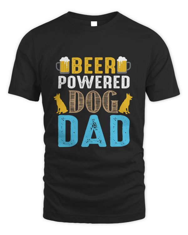 BEER Power Dog DAD Beer Shirt For Beer Lover With Free Shipping, Great Gift For Fathers Day