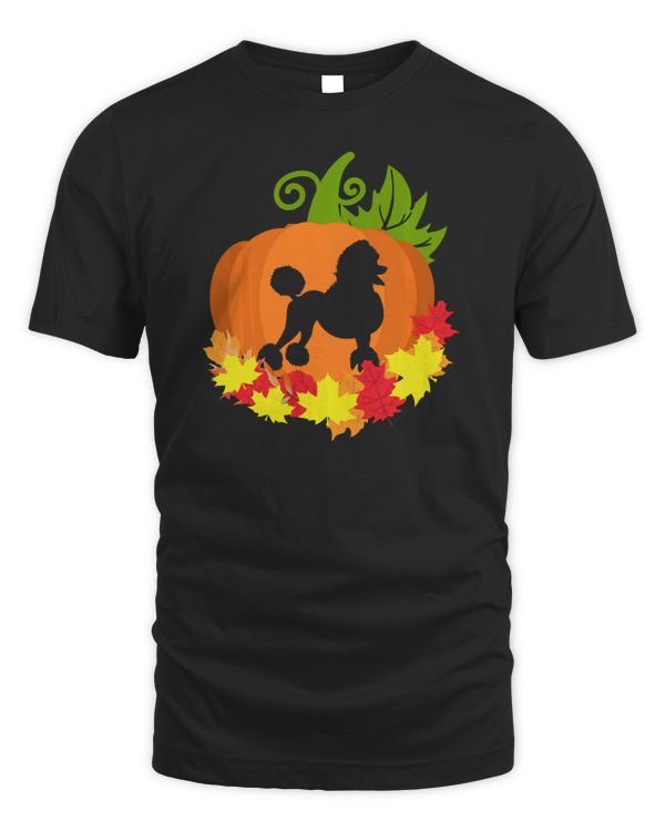 Poodle Dog Silhouette Halloween Dog Poodle Puppy Enthusiast Long Sleeve T-Shirt