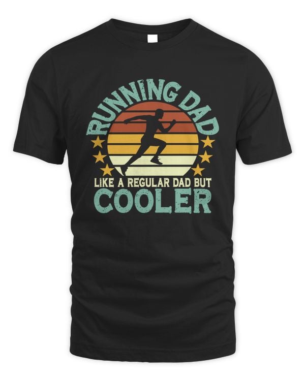 Running Dad T-Shirt, Funny Vintage Marathon Runner Father's Day Gift, Track and Field Run Coach Clothes, Sprinter Graphic For Men