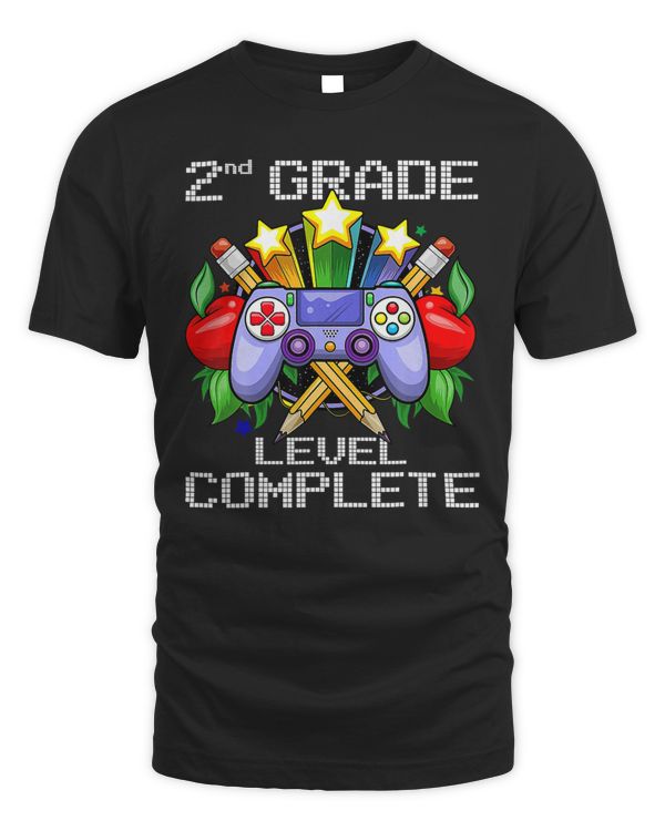 2nd Grade Level Complete Back To School Gift Boys Girls Kids T-Shirt