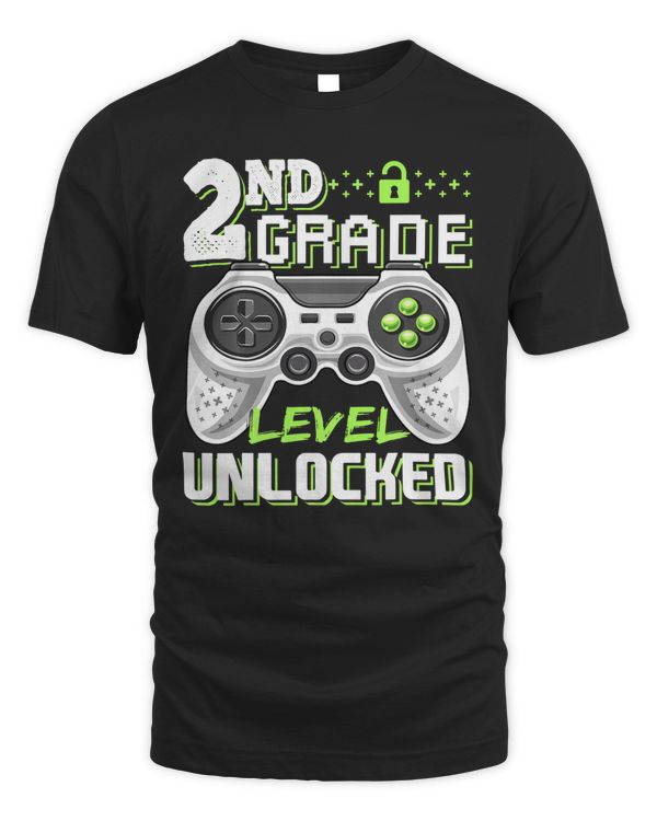 2nd Grade Level Unlocked Video Game Back to School Boys T-Shirt