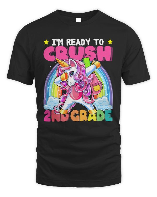 Crush 2nd Grade Dabbing Unicorn Back to School Girls