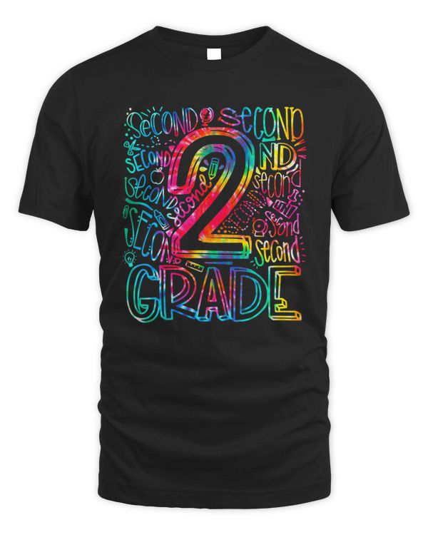 Tie Dye 2nd Grade Back To School Teacher Student Typography