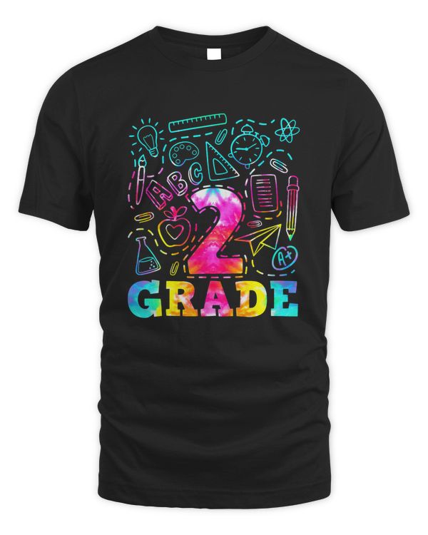 Tie Dye 2nd Grade Typography Team 2nd Grade Back To School