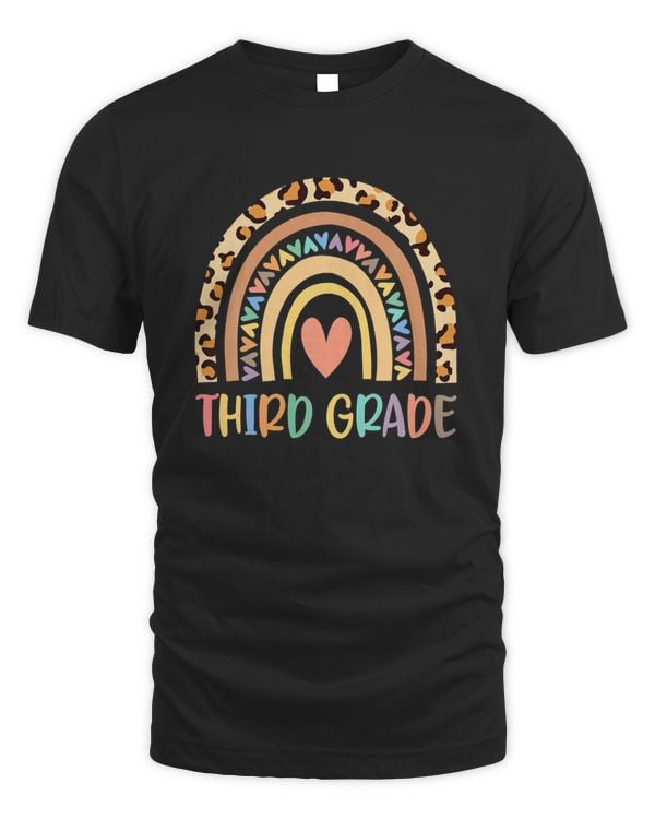3rd Grade Teacher Rainbow Leopard Third Grade Back To School