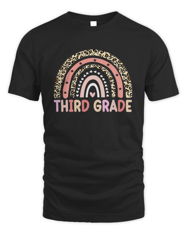 Third Grade Teacher Rainbow Leopard 3rd Grade Back To School