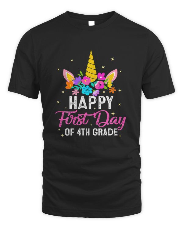 4th Fourth Grade Unicorn First Day Of School Shirt Back To School