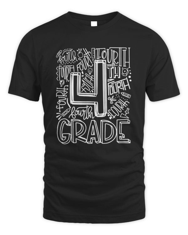 4th Grade Typography Team Fourth Grade Back To School Gift