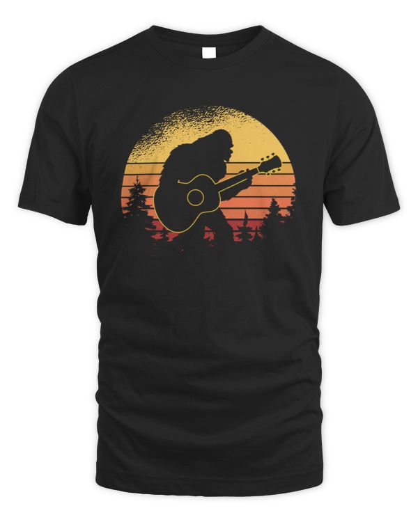 Acoustic Guitar Sasquatch (Bigfoot) Sunset