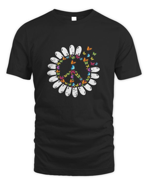 Cool Retro Butterfly Peace Art Love 60's Hippie Inspired