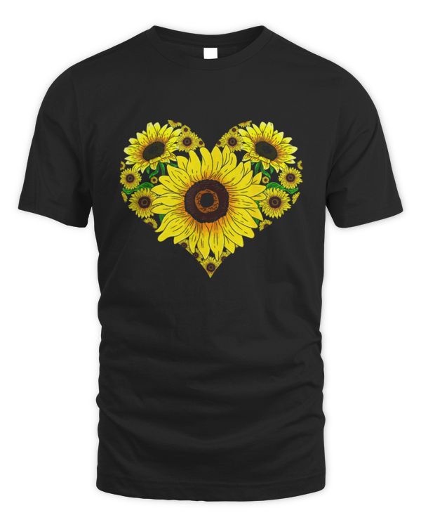 Beautiful Sunflower Lover Gardener Hippie Heart Sunflower