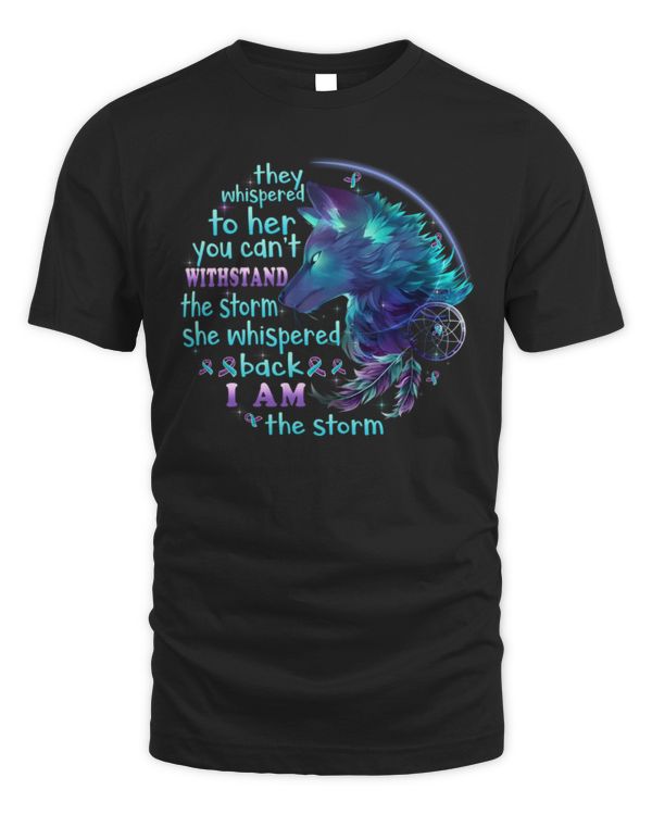They Whispered To Her You Cant Withstand The Storm Wolf Pullover Hoodie copy