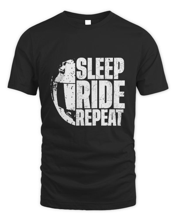 Sleep Ride Repeat T-Shirt - Biker's Daily Routine