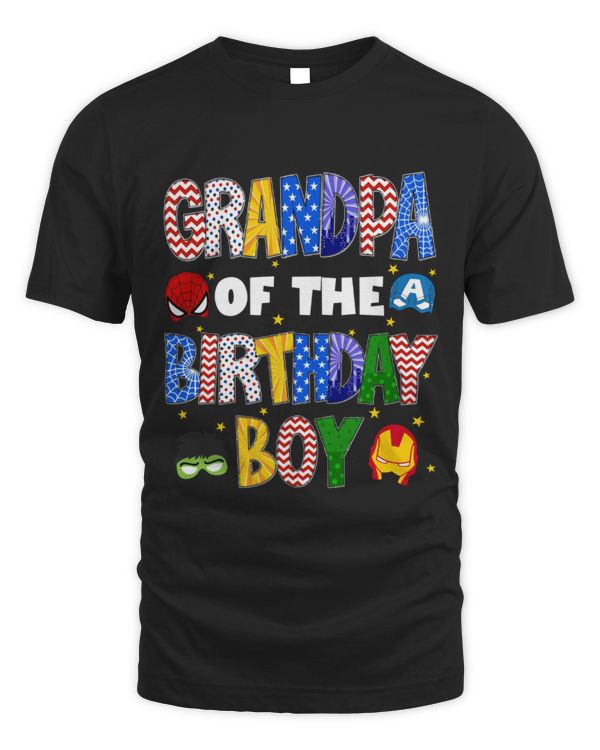 Grandpa Of The Hero Birthday Boy