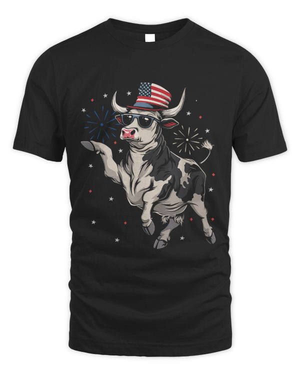 Patriotic American Cow Dancing USA Flag Cows th Of July Patriotic American Cow Dancing USA Flag Cows th Of July
