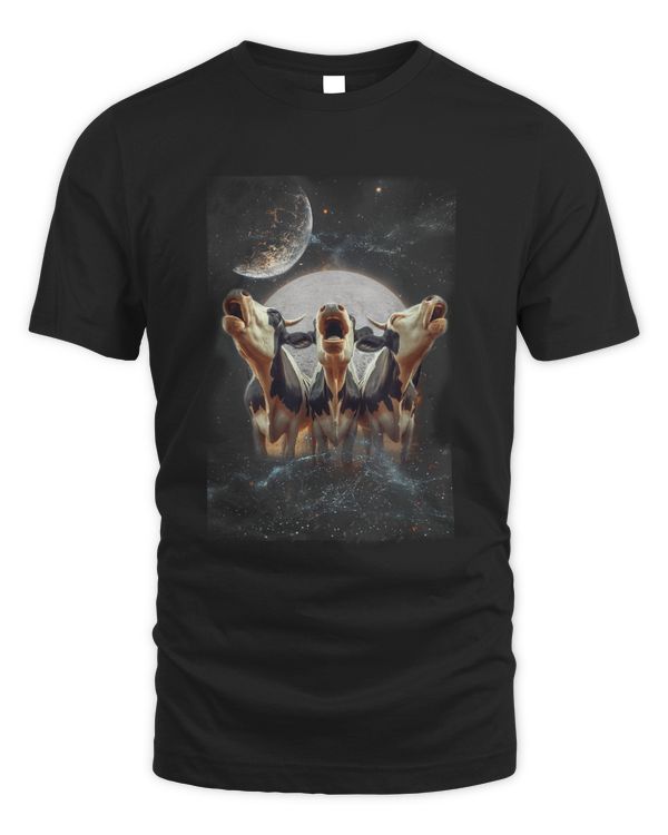 Three Cows Howling At The Moon Funny Parody Cow Three Cows Howling At The Moon Funny Parody Cow
