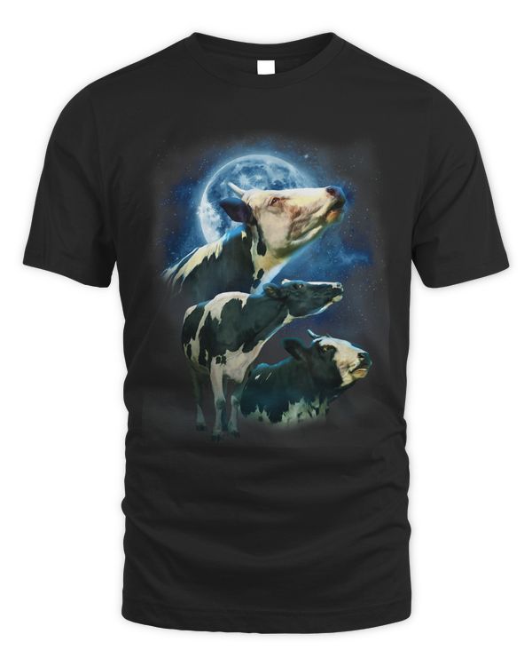 Funny Cow Shirt Funny Cows Howling at the Moon Funny Cow Shirt Funny Cows Howling at the Moon