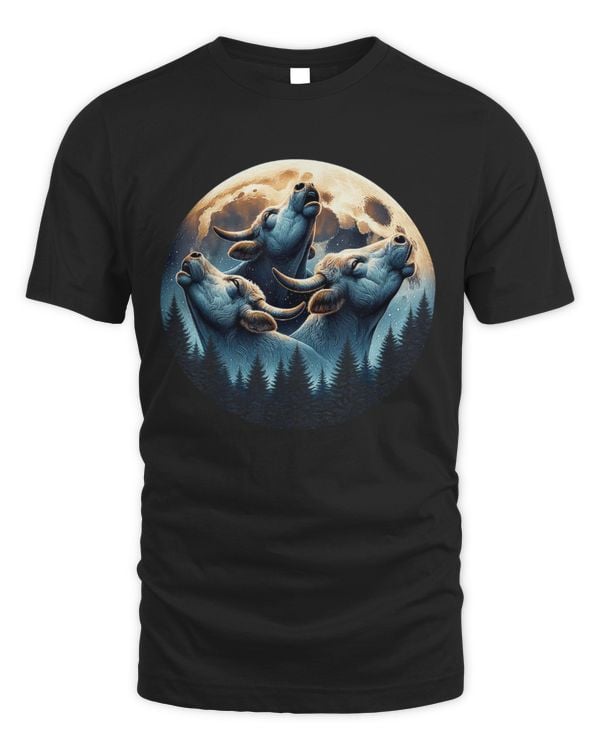 _Cows Howling At The Moon Wolf Animal _Cows Howling At The Moon Wolf Animal