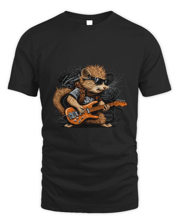 Funny Guitar Gerbil Playing Electric Guitar Rock 2 Guitarist