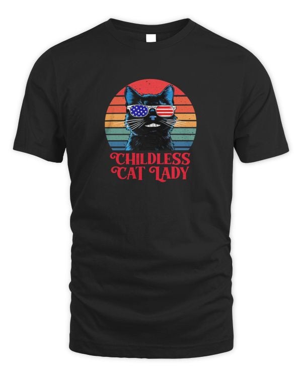 Childless Cat Lady Vintage Democrat Cat Lovers