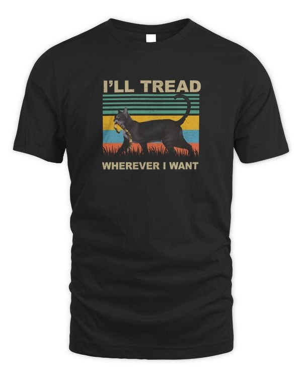 I'll Tread Wherever I Want Retro Vintage Cat Lover