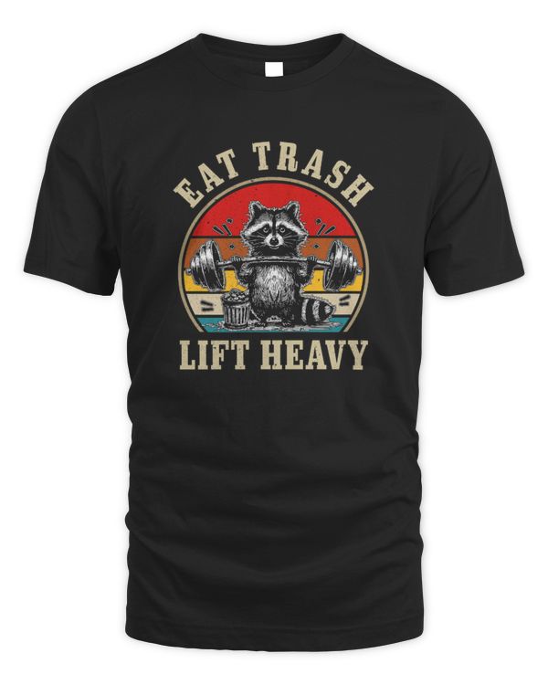 Eat Trash Live Heavy Funny Raccoon Camping Vintage
