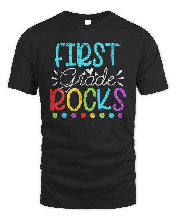 Team First Grade Hello 1st Grade Rocks Back To School Funny T-Shirt