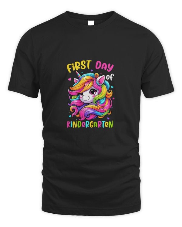 Cute Unicorn First Day Of Kindergarten Back To School Girls