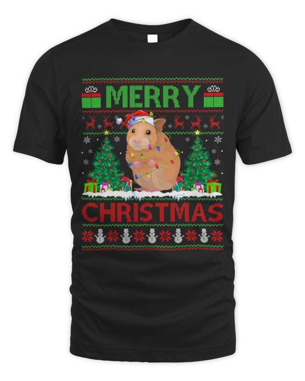 Chinchilla Mammal Xmas Lighting Ugly Chinchilla Christmas