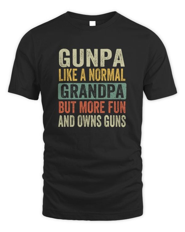 Mens Gunpa Like A Normal Grandpa But More Fun And Owns Guns