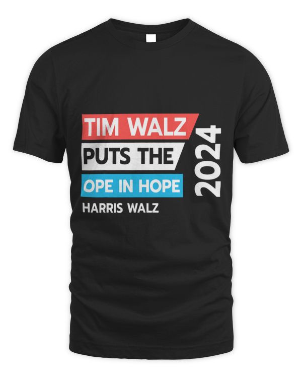 SH231 Tim Walz Puts The Open In Hole 2024 Harris Walz T-Shirt