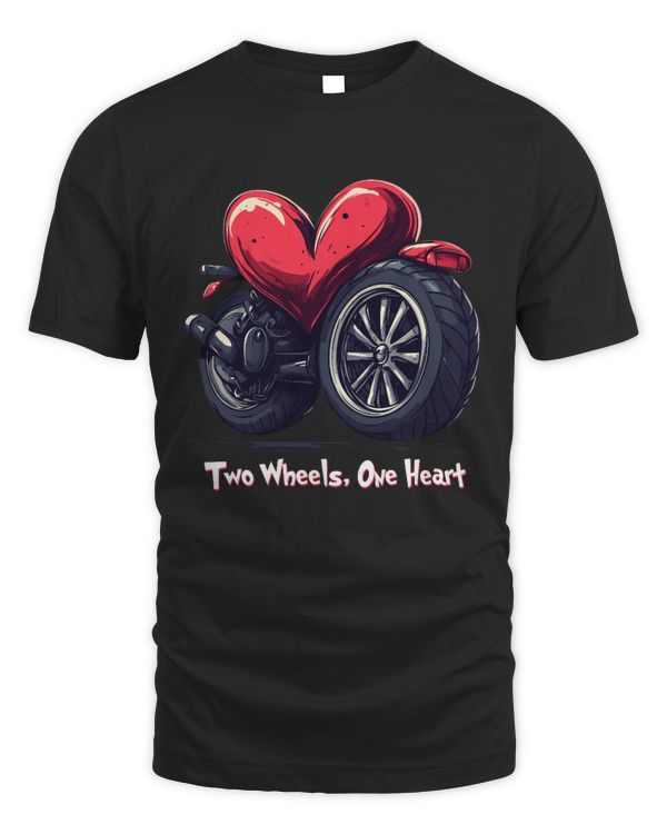 Two Wheels, One Heart Men’s T-Shirt